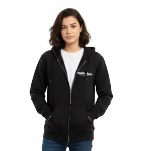 Smile More Roman Atwood Black Zip-Up Hoodie Unisex Size Small Man Woman Sweats